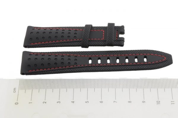 Maurice Lacroix Pontos S Extreme PT6028 PT6008 Band mit Dornschliesse 22 mm Schwartz Rot – Bild 2