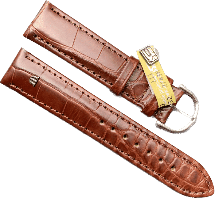 Maurice Lacroix 20 mm Croco Kroko BROWN Strap with Chrome Buckle