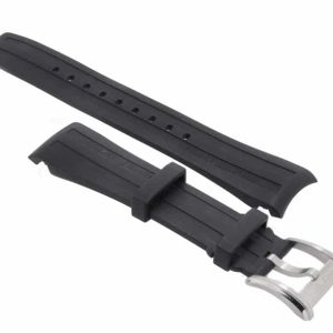 Maurice Lacroix Pontos PT6178 PT6188 PT6118 Black rubber strap 21 mm