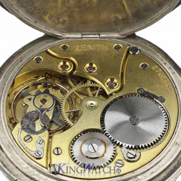 Zenith Taschenuhr Niello Silver Case – Bild 5