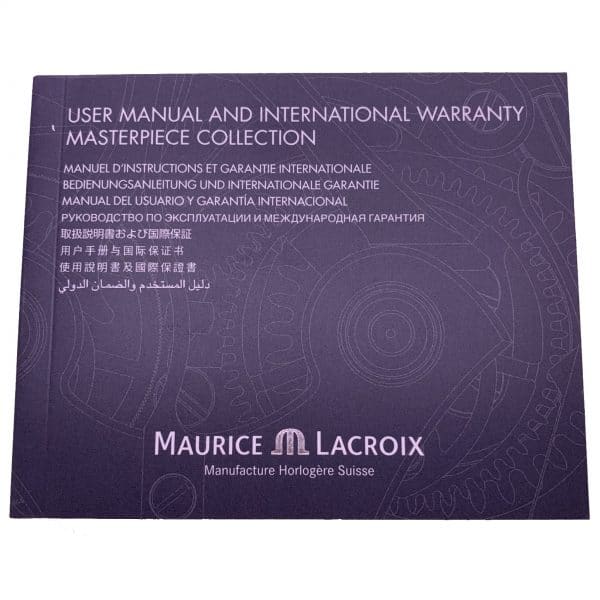 Maurice-Lacroix-Masterpiece-Instructions-Manual-Booklet