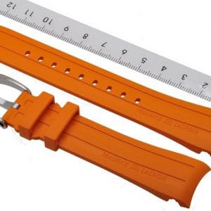 Maurice-Lacroix-Pontos-Rubber-Strap-21-mm-buckle-PT6188-PT6118-Orange