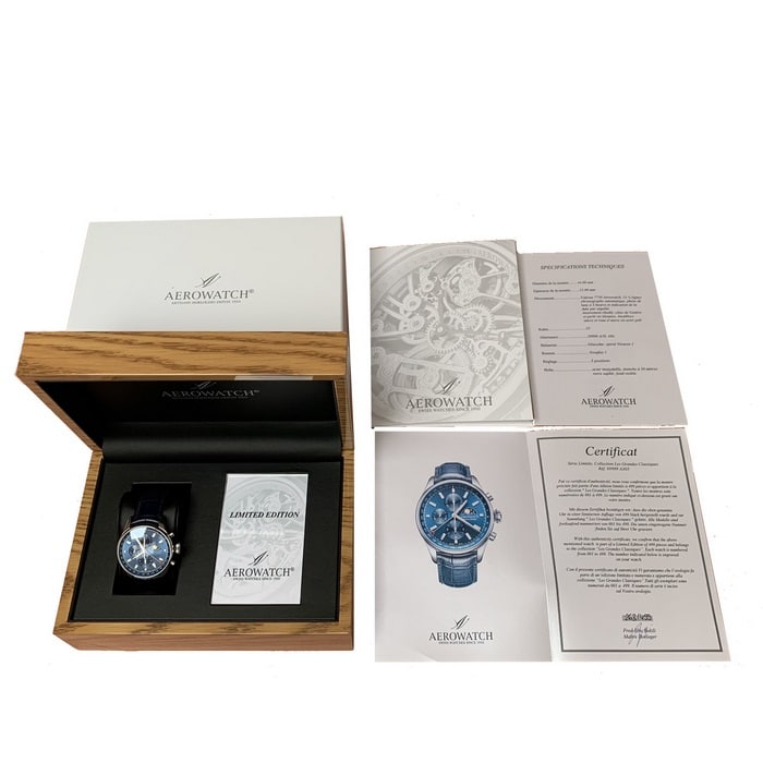 Aerowatch Les Grandes Classiques Moon Phase Limited Edition 69989 AA03 Box papers set