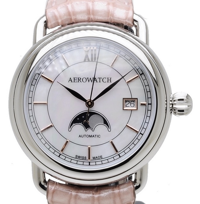 Aerowatch 1942 Moon Phase 77983 AA02 BR RO