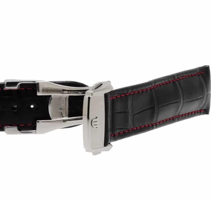 Maurice Lacroix Masterpiece vouwsluiting met Kroko Croco leren band 20 mm