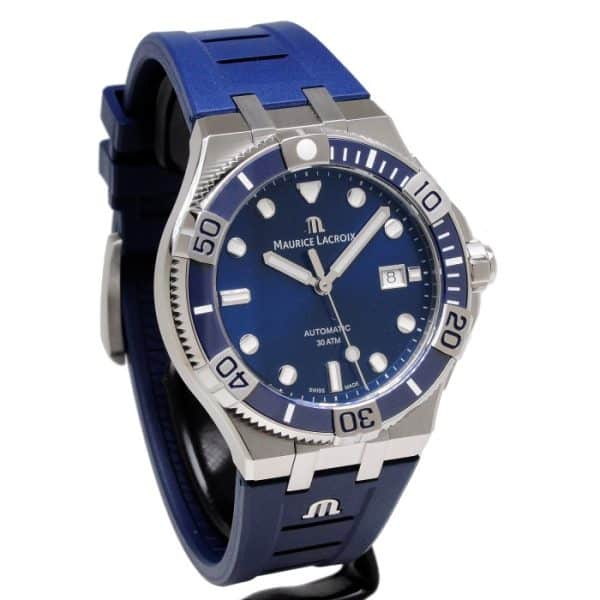 Maurice Lacroix Aikon Blauw Automaat Horloge 43 mm AI6058-SS001-430 - Afbeelding 3
