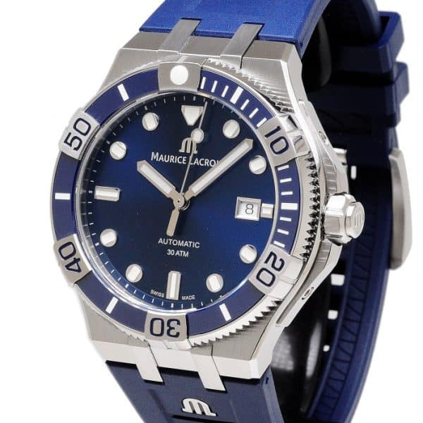 Maurice Lacroix Aikon Blauw Automaat Horloge 43 mm AI6058-SS001-430 - Afbeelding 4