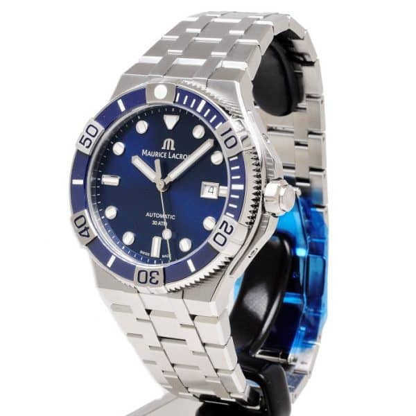 Maurice Lacroix Aikon Blauw Automaat Horloge 43 mm AI6058-SS002-430 - Afbeelding 4