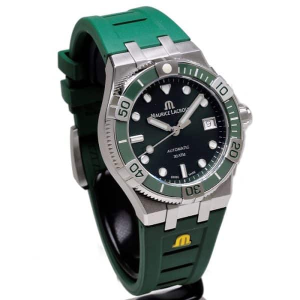 Maurice Lacroix Aikon Green Dial Automatic Watch 38 mm AI6057-SSL50-630 - Image 3